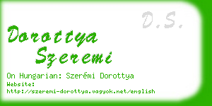 dorottya szeremi business card